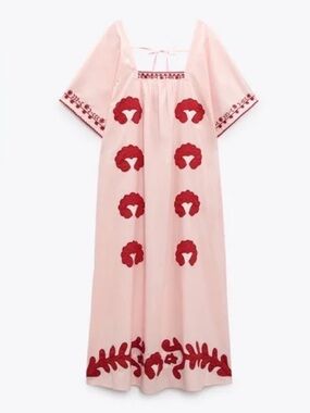 Zara Limited Edition Embroidered Dress Size XS